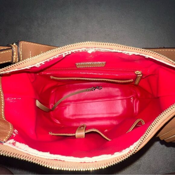 Dooney and Bourke Brown Leather Hobo Bag - Picture 8 of 15